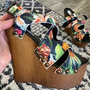 Steve Madden Floral Wedges